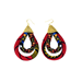 Double Hoop Earrings Ketepa Print - R-AQ6