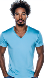 V- Neck Tee Sky Blue 